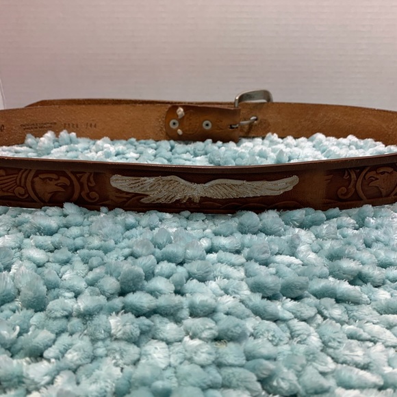 Labor Day Sale Cindilo Classic Brown Vacuno Leather Cowboy Belt - Picture 4 of 14